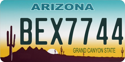 AZ license plate BEX7744