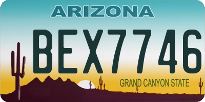 AZ license plate BEX7746