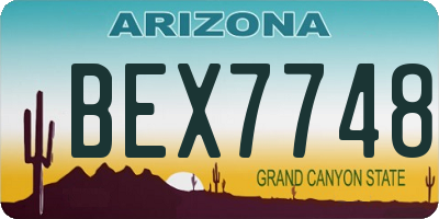 AZ license plate BEX7748