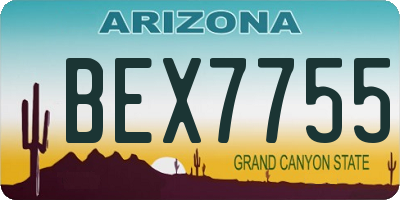 AZ license plate BEX7755