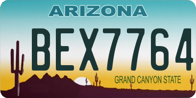 AZ license plate BEX7764