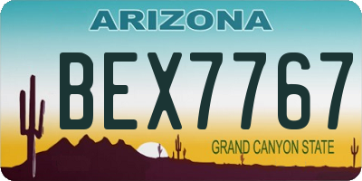 AZ license plate BEX7767