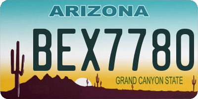 AZ license plate BEX7780