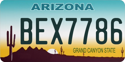 AZ license plate BEX7786
