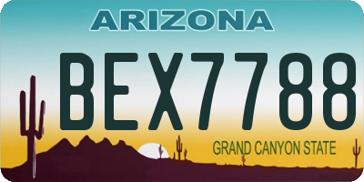 AZ license plate BEX7788