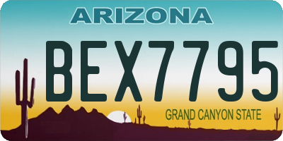 AZ license plate BEX7795