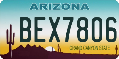 AZ license plate BEX7806