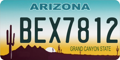 AZ license plate BEX7812