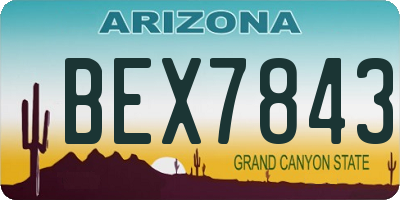 AZ license plate BEX7843