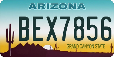 AZ license plate BEX7856