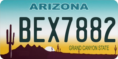 AZ license plate BEX7882