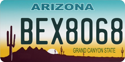 AZ license plate BEX8068