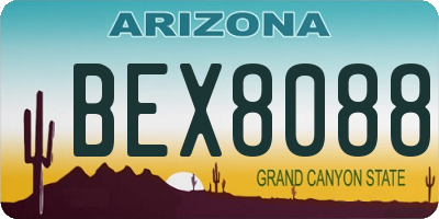 AZ license plate BEX8088