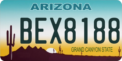 AZ license plate BEX8188
