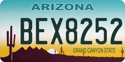 AZ license plate BEX8252