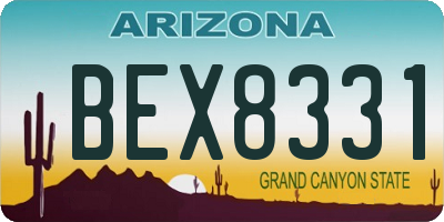 AZ license plate BEX8331
