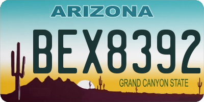 AZ license plate BEX8392