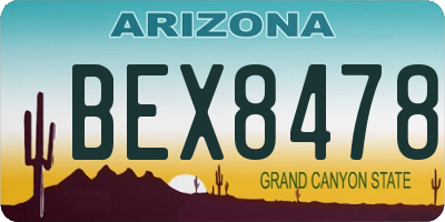 AZ license plate BEX8478