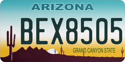 AZ license plate BEX8505