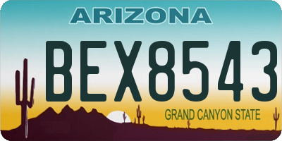 AZ license plate BEX8543