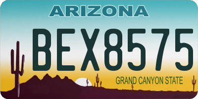 AZ license plate BEX8575