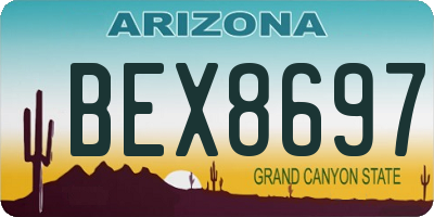 AZ license plate BEX8697