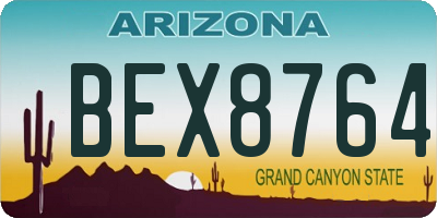 AZ license plate BEX8764