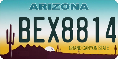 AZ license plate BEX8814