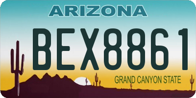 AZ license plate BEX8861