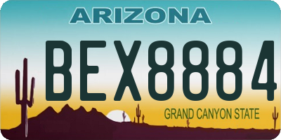 AZ license plate BEX8884