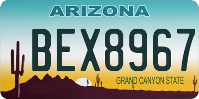 AZ license plate BEX8967