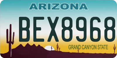 AZ license plate BEX8968