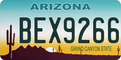 AZ license plate BEX9266