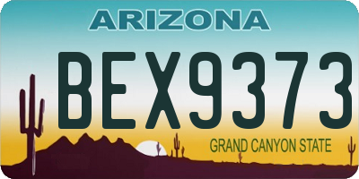 AZ license plate BEX9373