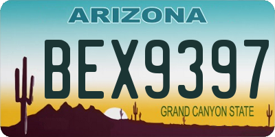AZ license plate BEX9397