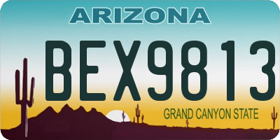 AZ license plate BEX9813