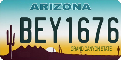 AZ license plate BEY1676