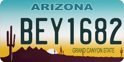 AZ license plate BEY1682