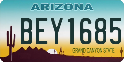 AZ license plate BEY1685