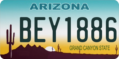 AZ license plate BEY1886