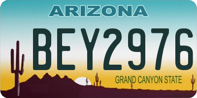 AZ license plate BEY2976