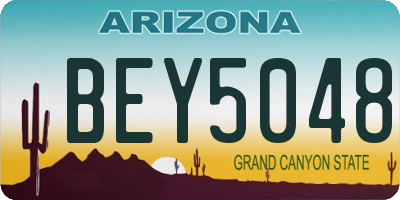 AZ license plate BEY5048