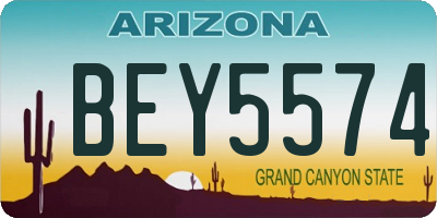 AZ license plate BEY5574