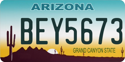 AZ license plate BEY5673