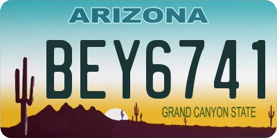 AZ license plate BEY6741