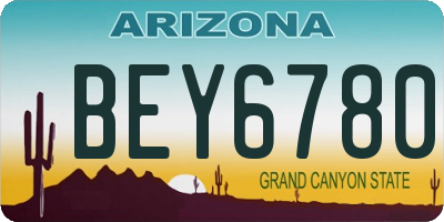 AZ license plate BEY6780