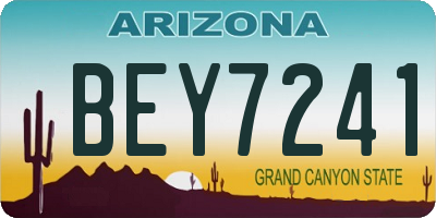 AZ license plate BEY7241