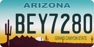 AZ license plate BEY7280