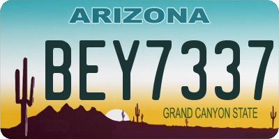 AZ license plate BEY7337
