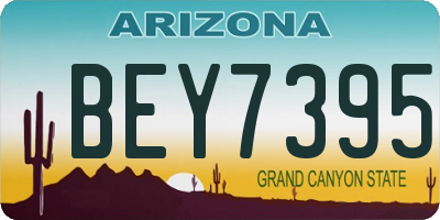 AZ license plate BEY7395
